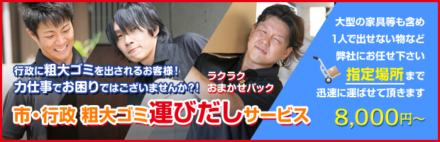 市・行政粗大ゴミ運び出しサービス